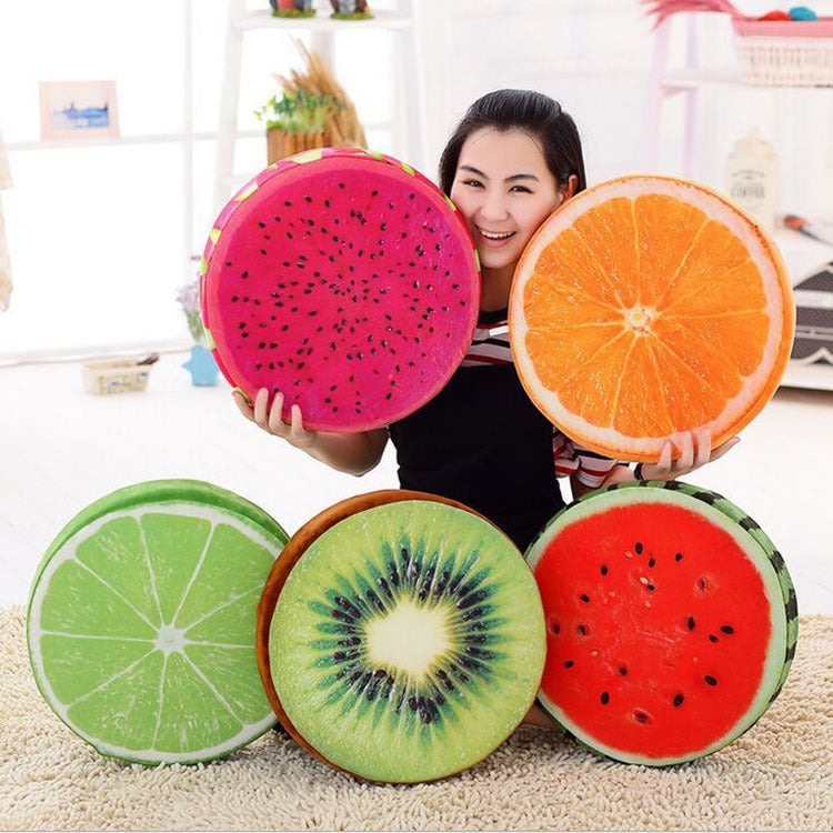 3D Vibrant Fruit Plush Cushions